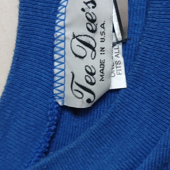 Tee Dee's One Size Fits All Blue Cotton Polyester Panther Top - Picture 5 of 7